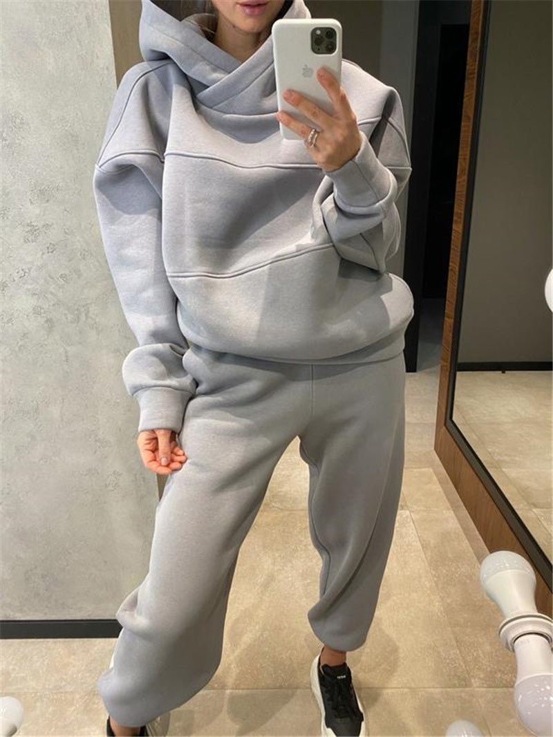 Women's Sets Casual Solid Hoodie & Trousers Two-Piece Set - Sets - Instastyled | Online Fashion Free Shipping Clothing, Dresses, Tops, Shoes - 17/08/2022 - 40-50 - bottoms